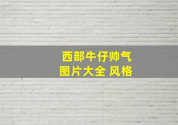 西部牛仔帅气图片大全 风格